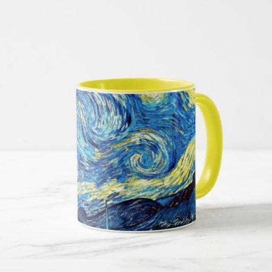 Mug Le célèbre tableau de Van Gogh, Starry Night (Devant droit)