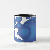 Mug Le cercle de style années 70 bleu (Centre)