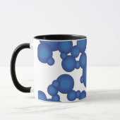 Mug Le cercle de style années 70 bleu (Gauche)