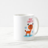 Mug Le cerf commun indique joyeux Noël ! (Devant droit)