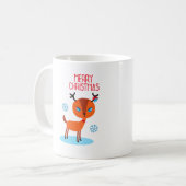 Mug Le cerf commun indique joyeux Noël ! (Devant gauche)