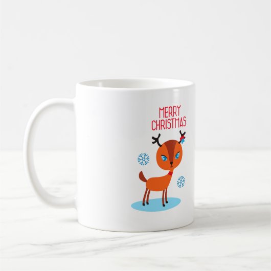 Mug Le cerf commun indique joyeux Noël ! (Gauche)