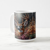Mug Le cerf de Buck Poulage À Travers Le Foliage Fores (Devant gauche)