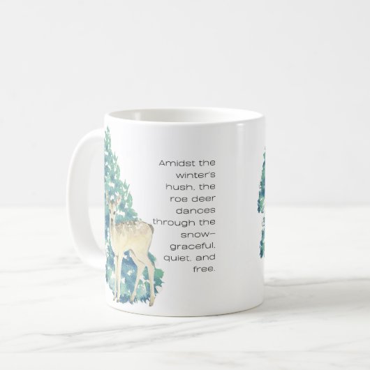Mug Le Cerf De Roe Danse À Travers La Neige (Devant gauche)