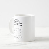 Mug Le cerveau calcule les possibilités | Penseur math (Devant gauche)