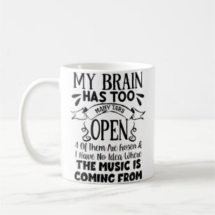 Mug Le cerveau des femmes a trop d'onglets ouverts