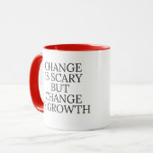 Mug Le changement est effrayant, mais le changement es (Devant gauche)