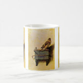 Mug Le chardonneret., Puttertje par Carel Fabritius (Centre)