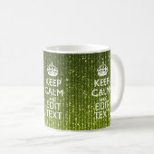 Mug Le charme vert gardent le calme votre texte (Devant droit)
