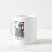 Mug Le chat a 9 plans d'assurance-vie (Devant gauche)