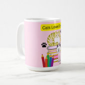 Mug Le chat aime les livres (Devant gauche)