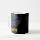 Mug Le chat croisé drôle indique NON ! (Devant gauche)