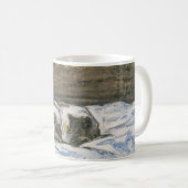 Mug Le chat de Monet dormant sur un lit (Devant droit)