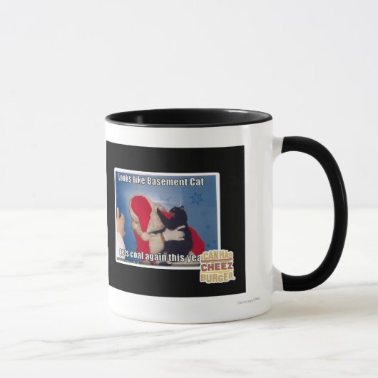 Mug Le chat de sous-sol obtient le charbon (Droite)