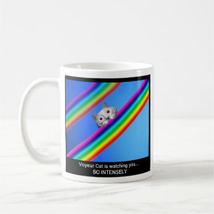 Mug Le chat de voyeur vous observe…