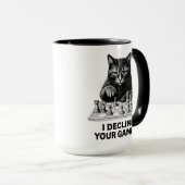 Mug Le chat d'échecs décline votre gambit (Devant droit)