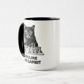Mug Le chat d'échecs décline votre gambit (Devant gauche)