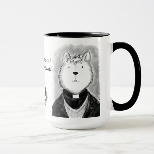 Mug Le chat du ministre mignon personnalisé (Droite)