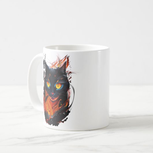 Mug Le chat en enfer (Devant gauche)