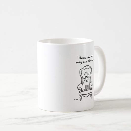 Mug Le chat est la reine (Devant droit)