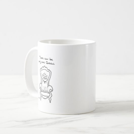 Mug Le chat est la reine (Devant gauche)