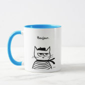 Mug Le chat fâché est tellement très français (Gauche)