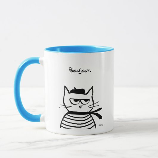 Mug Le chat fâché est tellement très français (Gauche)