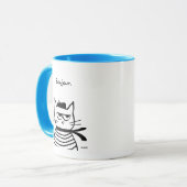 Mug Le chat fâché est tellement très français (Devant gauche)
