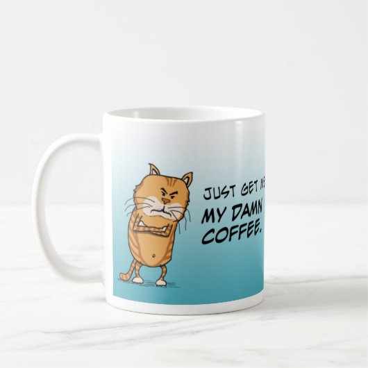 Mug Le chat grincheux veut le café (Gauche)