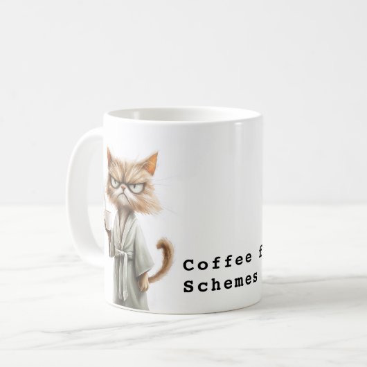 Mug Le chat Grumpy a besoin de café (Devant gauche)