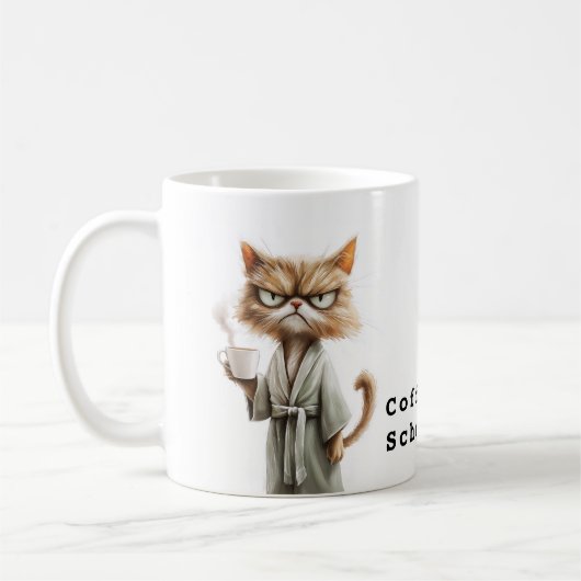 Mug Le chat Grumpy a besoin de café (Gauche)