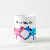 Mug Le Chat rose et bleu aime l'art contemporain (Centre)