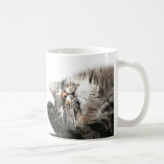 Mug Le chat somnolent veut le café