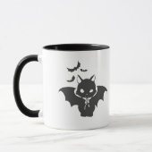 Mug Le chat vampire a la canine - Choisir la couleur d (Gauche)