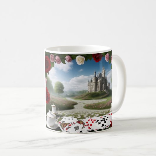 Mug Le château à travers le portail Wonderland (Devant droit)
