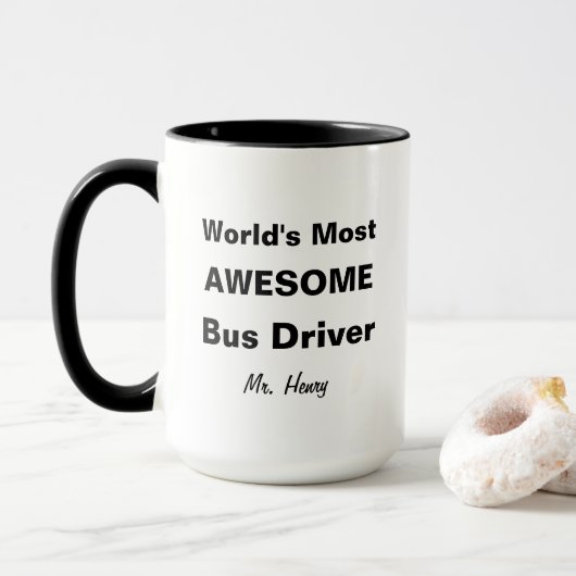 Mug Le chauffeur du bus le plus impressionnant du (Avec donut)