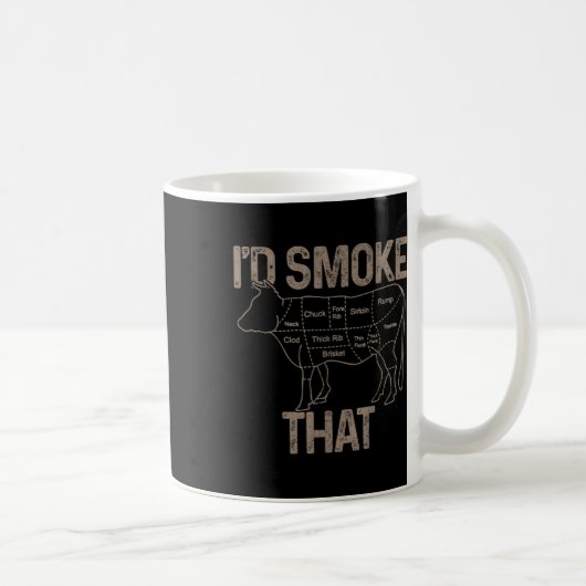 Mug Le Chef Boucher Cook Bbq Id Fumer Que Vache Boeuf (Droite)