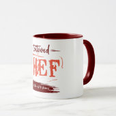 Mug Le chef tatoué met le reste dans la honte. Idée ca (Devant droit)