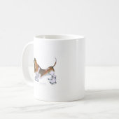Mug le chien de basset, fernandes élégants (Devant gauche)