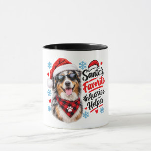 Mug Le chien de Noël préféré du Père Noël, un Berger A