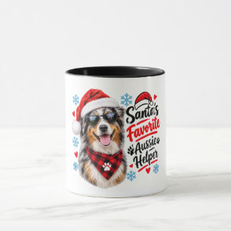 Mug Le chien de Noël préféré du Père Noël, un Berger A