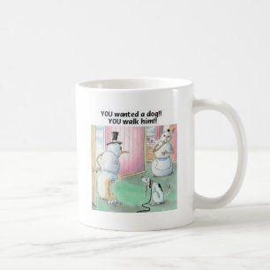 Mug Le chien fait pipi sur le bonhomme de neige