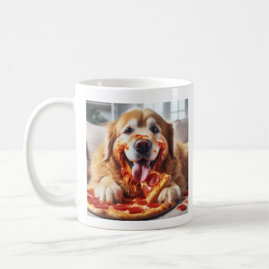 Mug Le chien le plus mignon avec pizza (Gauche)