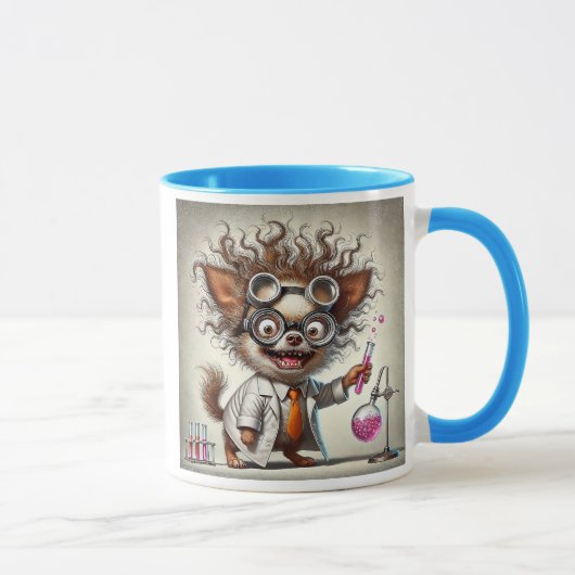 Mug Le chien scientifique et son expérience. (Droite)