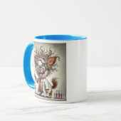 Mug Le chien scientifique et son expérience. (Devant gauche)