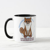 Mug Le chien triste observe Shiba Inu (Gauche)