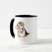 Mug Le chiot de Corgi 'Meilleur papa de chien jamais ! (Devant gauche)