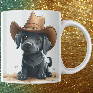 Mug Le chiot du Darling Black Lab éclaire le moment