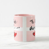 Mug Le chirping des oiseaux de Valentine - Fenêtre ros (Centre)