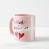 Mug Le chirping des oiseaux de Valentine - Fenêtre ros (Devant gauche)